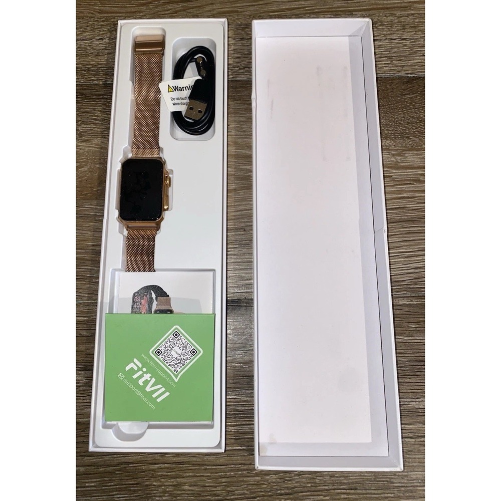 FITVII Nexa Fitness Tracker Answer Call, Smart Watch w/ Blood Pressure-Rose Gold